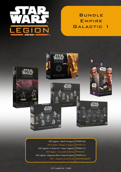 Star wars legion : Bundle #5 : Empire Galactic (LIVRAISON GRATUITE)(SELON DISPONIBILITES FOUNISSEUR)