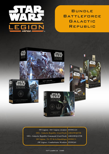 Star wars legion : Bundle #6 : Battleforce Galactic Republic (LIVRAISON GRATUITE)(SELON DISPONIBILITES FOUNISSEUR)