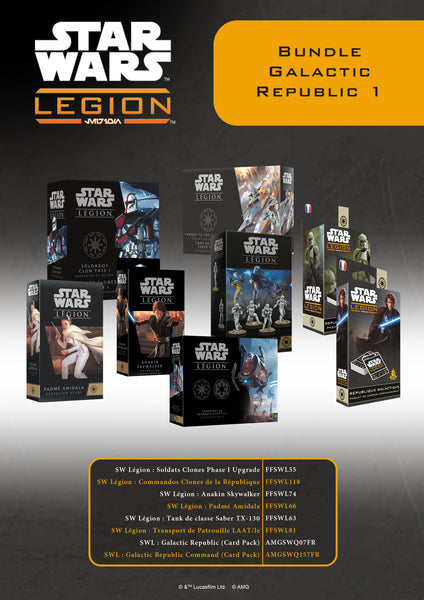 Star wars legion : Bundle #7 : Galactic Republic (LIVRAISON GRATUITE)(SELON DISPONIBILITES FOUNISSEUR)