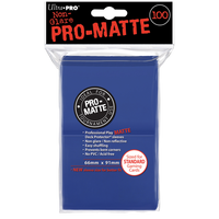 Ultra PRO : 100 Sleeves PRO-Matte Bleu 66mm x 91mm