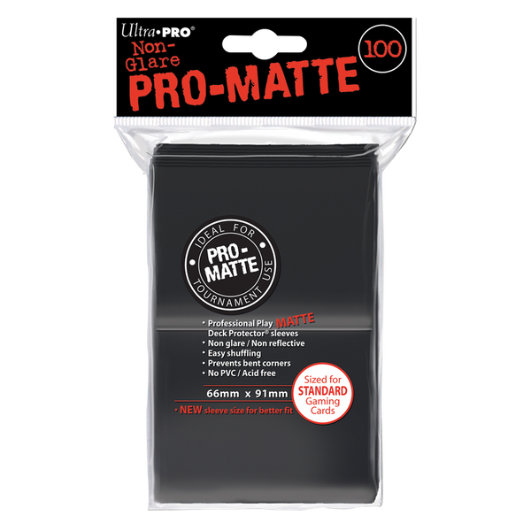 Ultra PRO : 100 Sleeves PRO-Matte Noir 66mm x 91mm