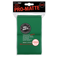 Ultra PRO : 100 Sleeves PRO-Matte Vert 66mm x 91mm