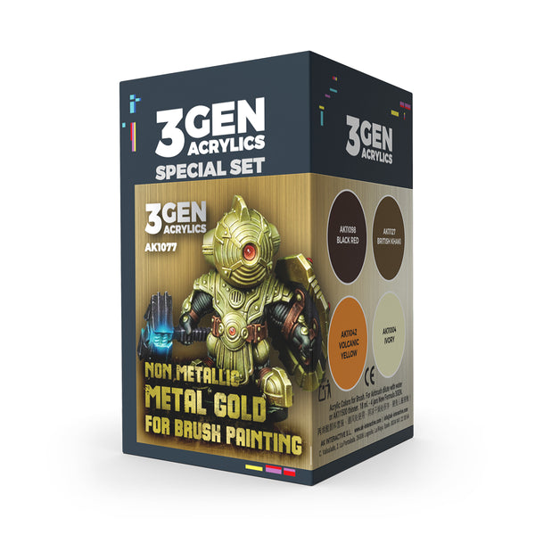 WARGAME COLOR SET. NON METALLIC METAL GOLD (W. B.)