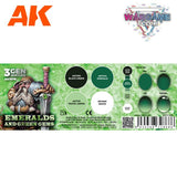 WARGAME COLOR SET. EMERALDS AND GREEN GEMS
