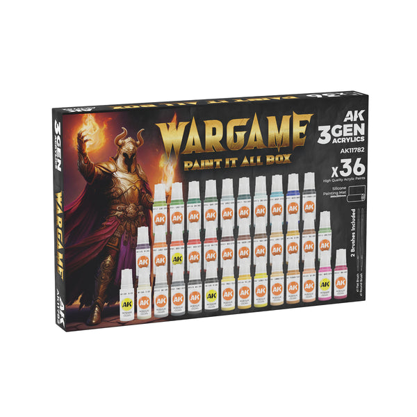 Ak Interactive - 3Rd Gen Set - Wargame Paint it All Box x36  (LIVRAISON GRATUITE)