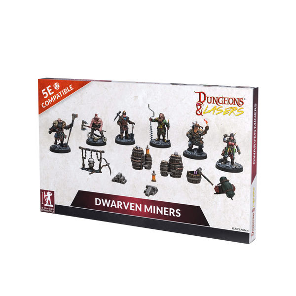 Dungeons & Lasers - Figurines - DWARVEN MINERS (Sortie en juin 2025)
