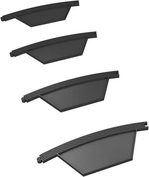 Lot de 4 supports de cartes Feldherr pour cartes de jeu et jetons - incurvés et extensibles.