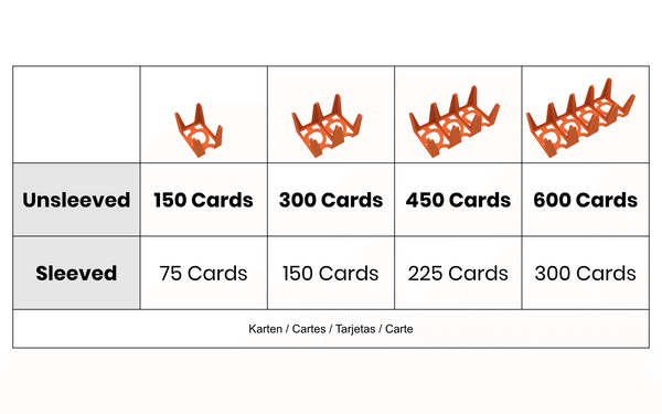 Feldherr Porte-cartes pour cartes de jeu en format standard de jeu de société américain - 450 cartes - 3 plateaux