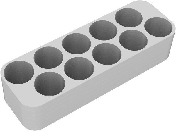 Tray 10 holes diameter 26 mm 165 mm x 55 mm x 35 mm Astra and Moderna