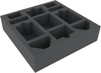 AFHV070BO 285 mm x 285 mm x 285 mm x 70 mm plateau en mousse pour boîtes de jeux de société (11 emplacements)