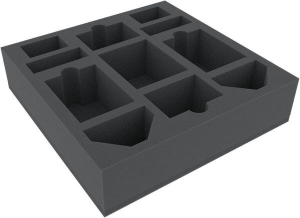 AFHV070BO 285 mm x 285 mm x 285 mm x 70 mm plateau en mousse pour boîtes de jeux de société (11 emplacements)