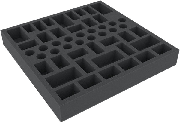 AFMEDH040BO Plateau mousse 40 mm pour Warhammer 40000 : Etoiles interdites - 50 compartiments