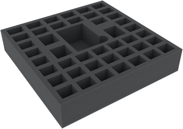 AWMEEB055BO 280 mm x 280 mm x 55 mm plateau en mousse pour jeux de société avec 44 compartiments