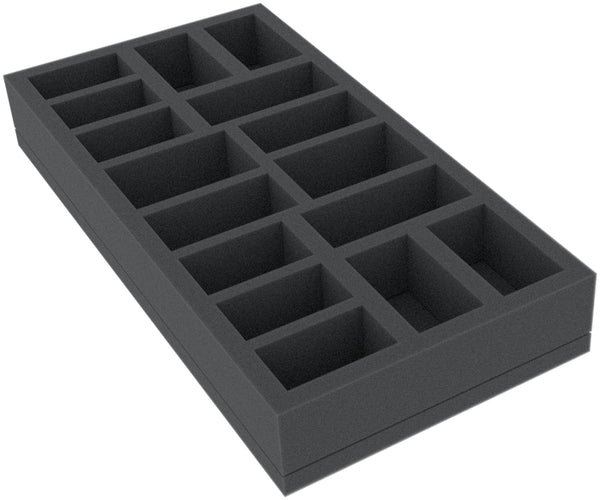 BEMFIL040BO 285 mm x 142,5 mm x 40 mm mousses de rangement pour jeux de société avec 16 compartiments