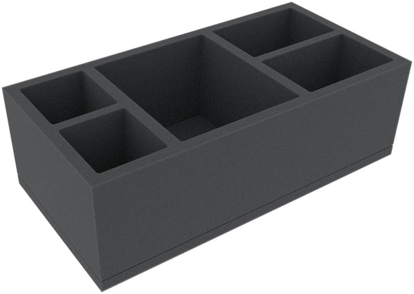 DKMFFA095BO 300 mm x 150 mm x 95 mm plateau en mousse pour jeux de société avec 5 compartiments
