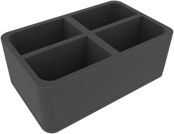 HSMFEA100BO Plateau en mousse Half-Size de 100 mm avec 4 compartiments