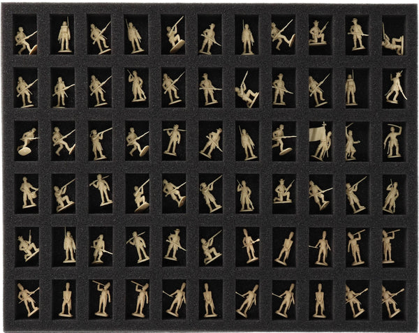 FS030A004 30 mm Full-Size mousses de rangement pour figurines à l'échelle 1:72 (20 mm) - 66 compartiments