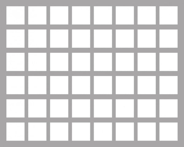 FS055I048BO Plateau en mousse Full-Size de 55 mm avec 48 compartiments quadratiques