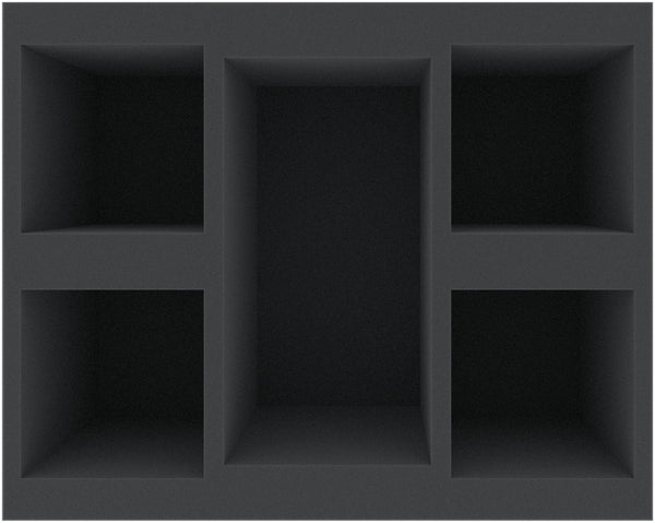 FSMFGI145BO 145 mm Full-Size foam tray with 5 compartments