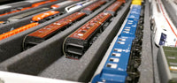 1085 x 540 x 43 mm insert pour armoires à plans DIN A1 pour le rangement de modèles à l'échelle H0 - 8 voies pour locomotives, wagons et véhicules ferroviaires miniatures - HHMFGX043