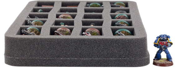 HS035C5BO Plateau en mousse 35 mm Half-Size avec 20 compartiments