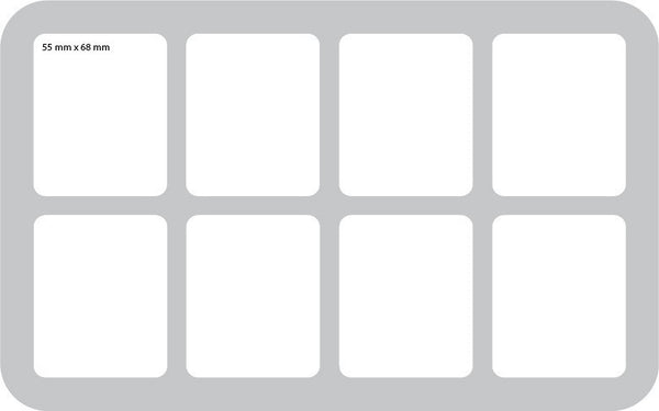 HS040BF02BO Plateau en mousse demi-taille 40 mm avec 8 compartiments