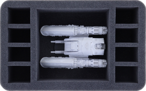 HS075A036 Feldherr mousses de rangement pour Adeptus Custodes - Pallas Grav-attack - 9 compartiments