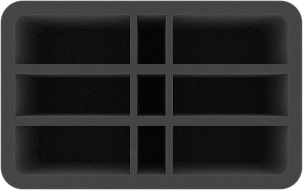 HSBI110BO Plateau en mousse Half-Size de 110 mm avec 9 compartiments