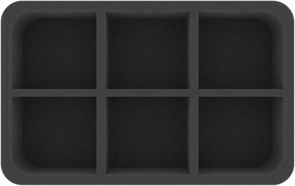 HSMECO060BO Plateau en mousse 60 mm Half-Size avec 6 compartiments