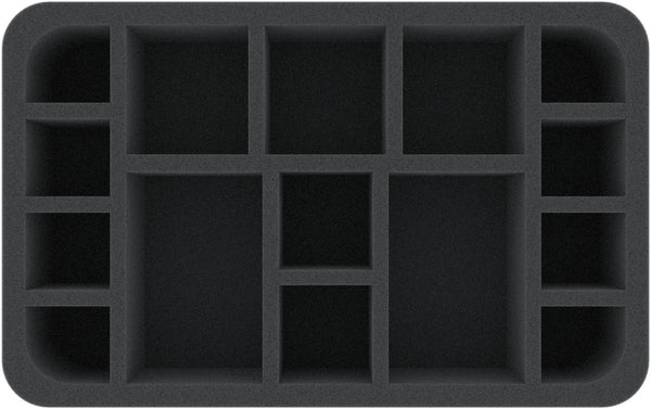 HSMEDO065BO Plateau en mousse HSMEDO065BO 65 mm Half-Size avec 15 compartiments