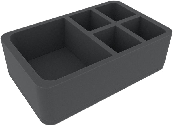 HSMFGD080BO Plateau en mousse Half-Size de 80 mm avec 5 compartiments
