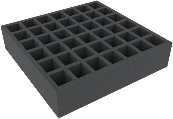 AFMEQD070BO Plateau mousse 285 mm x 285 mm x 70 mm pour jeux de société - 42 compartiments