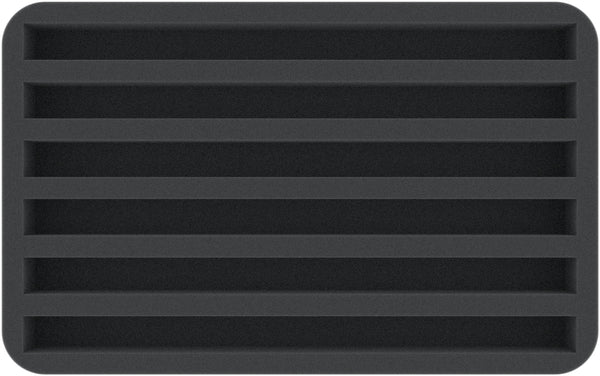 HSMEVV035BO Plateau en mousse Half-Size de 35 mm à 6 compartiments