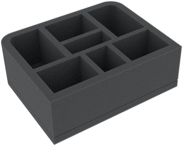 QSMFKR050BO 50 mm Quarter-Size Plateau en mousse avec 7 compartiments