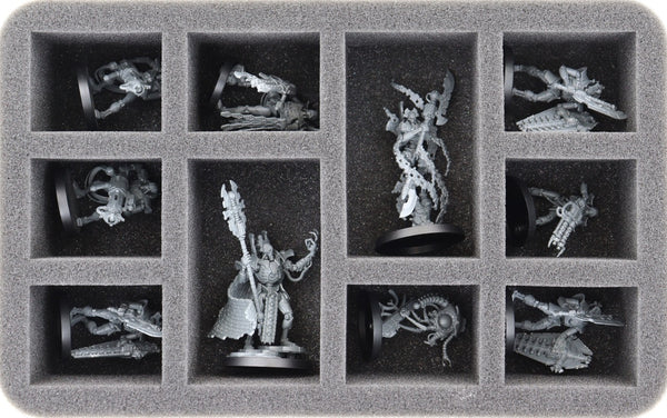 HS060A074 Feldherr Half-Size mousses de rangement pour Necrons - 10 compartiments