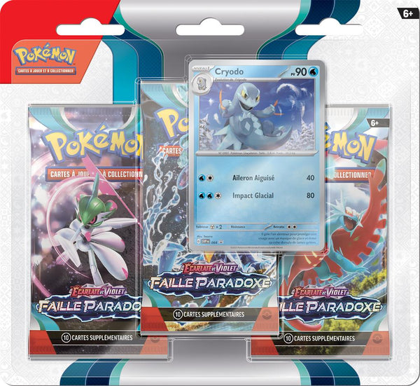 Pokémon EV04 Faille Paradoxe :Pack 3 Boosters Cryodo (EN STOCK)