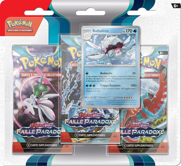 Pokémon EV04 Faille Paradoxe :Pack 3 Boosters Balbaléze (EN STOCK)