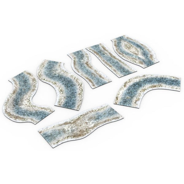 Neoprene 2D terrain set - Modular rivers set – winter