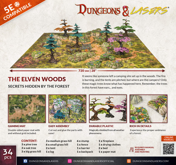 DUNGEONS & LASERS - DÉCORS - The Elven Woods