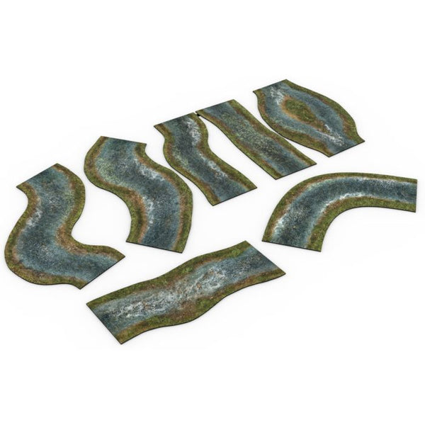 Neoprene 2D terrain set - Modular rivers set – spring