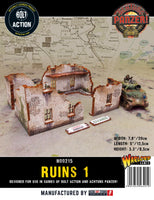 WW2 Achtung Panzer Normandy Ruin 1 (28mm) PRÉPEINTS (Disponible en aout 2025)