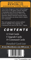 Star wars Légion : Galactic Republic Command (Card Pack) en Francais (EN STOCK)