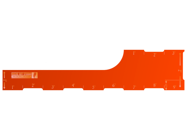 AoS 9 inch Range Ruler - Orange