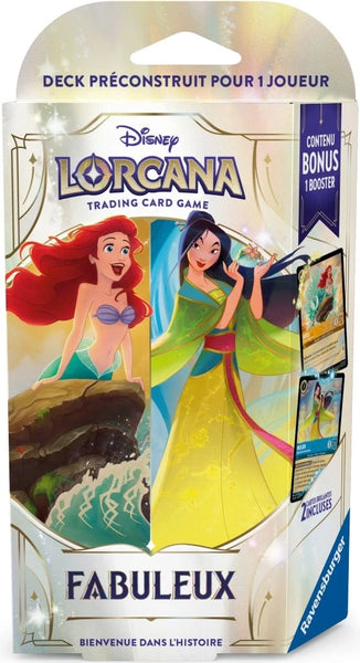 Disney Lorcana S9 Fabuleux deck de démarrage Ariel et Mulan en Francais (SORTIE OFFICIELLE LE 05-09-2025)