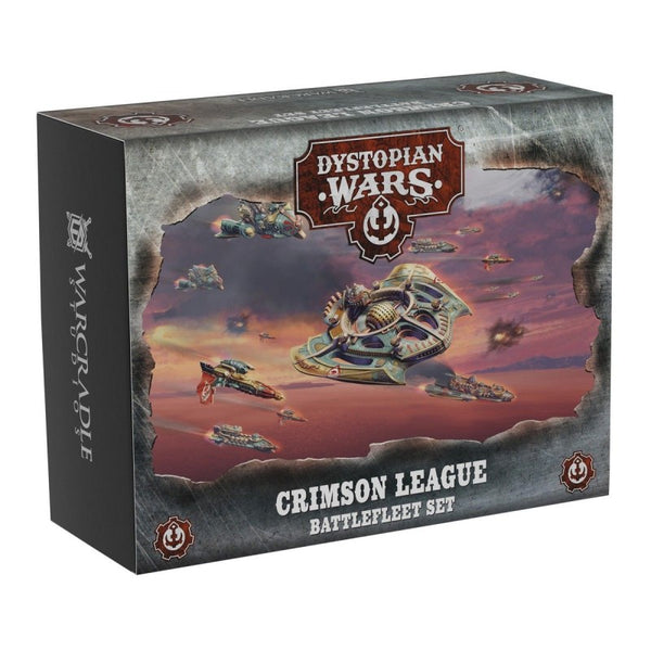 Dystopian Wars - Crimson league Battlefleet set