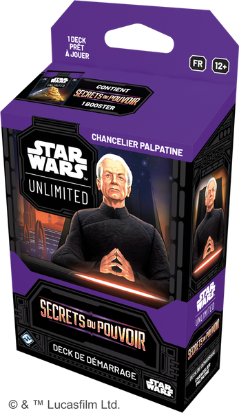 Star Wars Unlimited : Secrets du Pouvoir Deck de demarrage Chancelier Palpatine 1 joueur