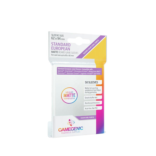 Gamegenic : 50 sleeve Matte 62x94 Standard EU Purple (EN STOCK)
