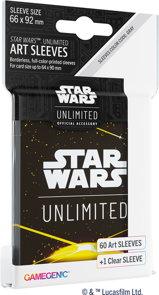 Star Wars Unlimited Art Sleeves  :Card Back Yellow (EN STOCK)