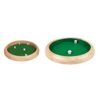 Piste de dés bois naturel 29 cm 3 Dés inclus.