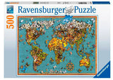 Puzzle - 500p : Mappemonde de Papillons